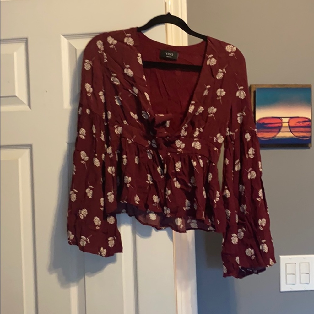 Maroon Vici Blouse